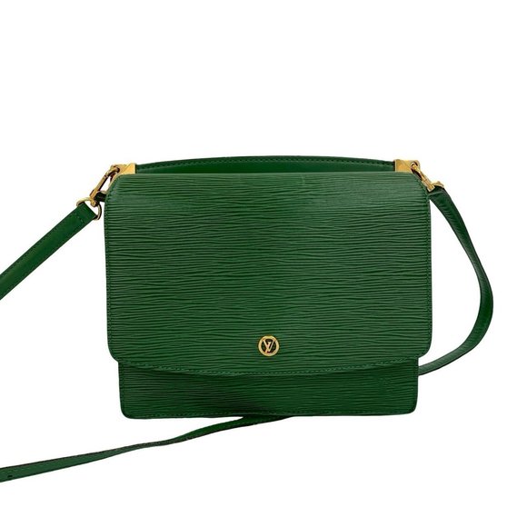 LOUIS VUITTON Vintage Green Leather Shoulder Bag - Picture 1 of 10
